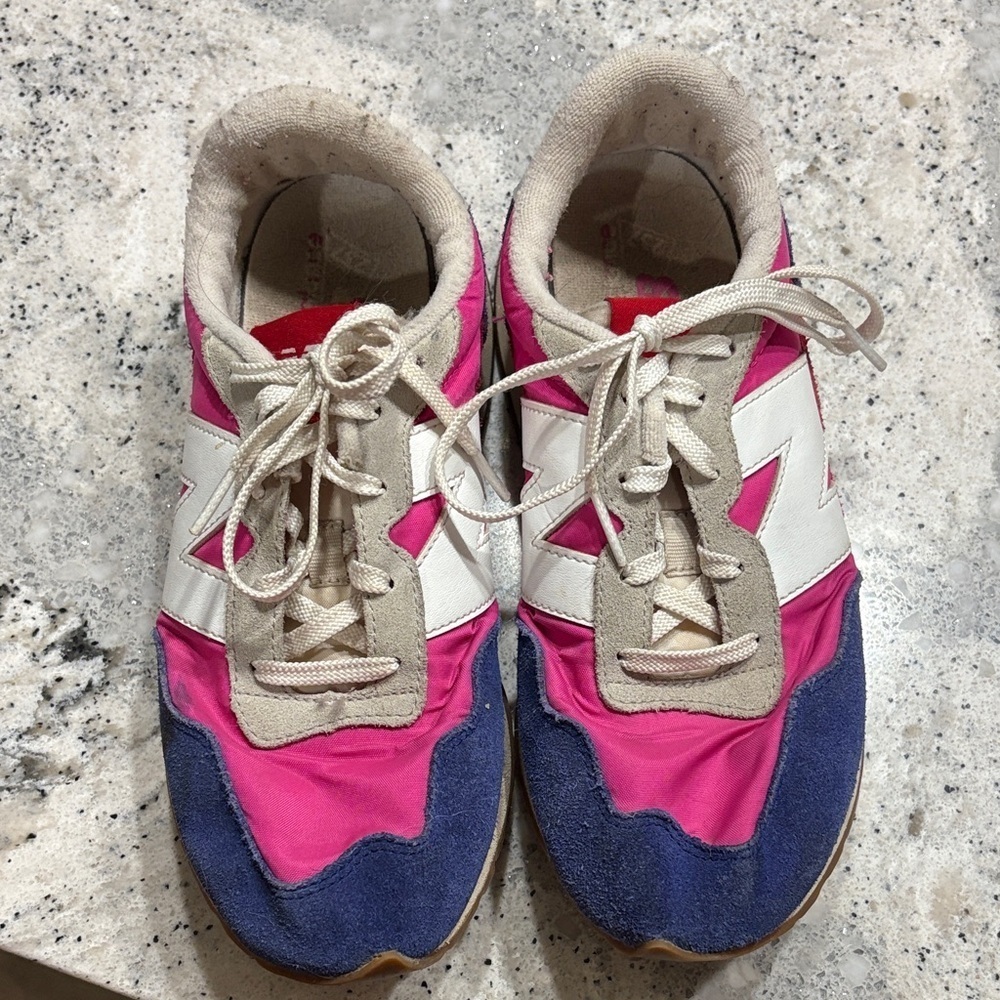 New Balance Pink and Blue Women's Sneakers - Picture 2 of 5